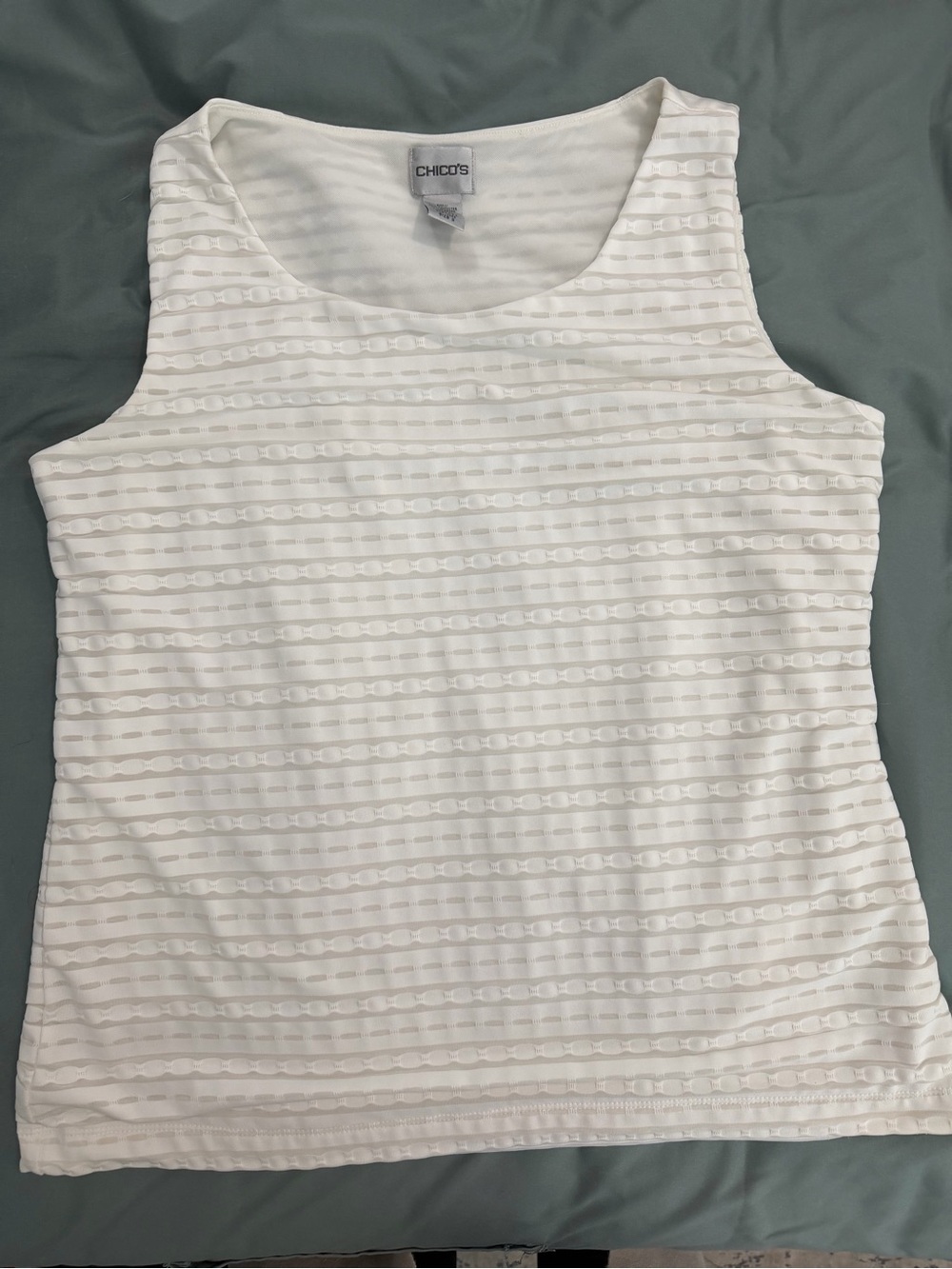 Chico's Textured Stripe Tank